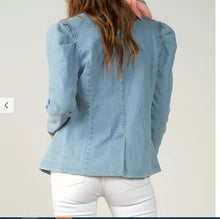 Load image into Gallery viewer, Elan - Puff Slv Denim Jacket  Final Sale Item!