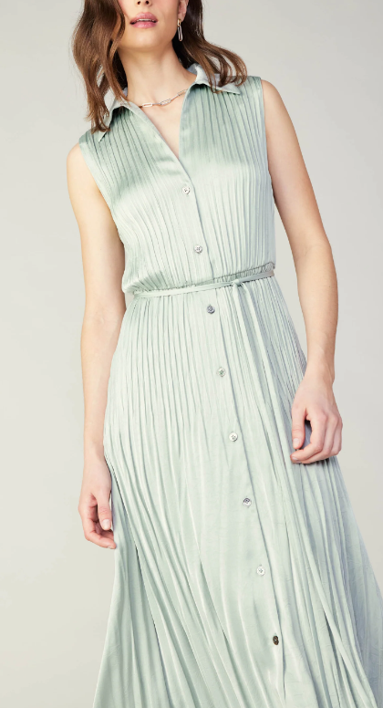 current air dress Current Air -Plisse Buttondown Dress