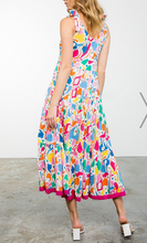 Load image into Gallery viewer, THML Clothing - Tie Strap Multi Color Tiered Dress FINAL SALE ITEM