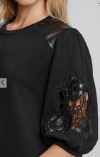Load image into Gallery viewer, Umgee - French Terry Lace Top Final Sale Item