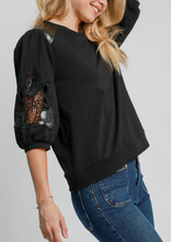 Load image into Gallery viewer, Umgee - French Terry Lace Top Final Sale Item