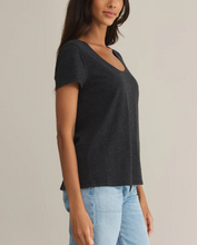 Load image into Gallery viewer, Z Supply - Anywhere Scoop Tee Black