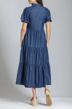 Load image into Gallery viewer, AP.NY - Long Tiered Dress With Puff Sleeve