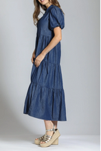 Load image into Gallery viewer, AP.NY - Long Tiered Dress With Puff Sleeve