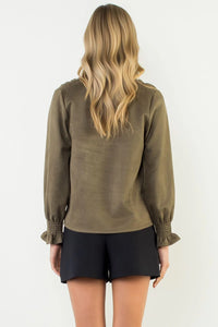 THML Clothing - Long sleeve sueve v neck top