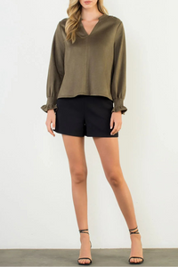 THML Clothing - Long sleeve sueve v neck top