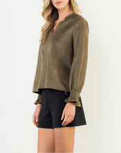 Load image into Gallery viewer, THML Clothing - Long sleeve sueve v neck top