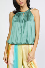Load image into Gallery viewer, Current Air - Halter Bubble Hem Blouse Final Sale Item!
