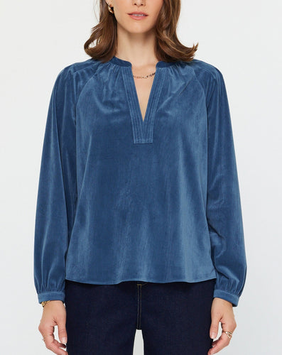 Current Air - Long Sleeve Split Neck Blouse