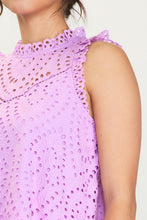 Load image into Gallery viewer, Skies Are Blue- Eyelet Lace Top