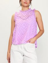 Load image into Gallery viewer, Skies Are Blue- Eyelet Lace Top