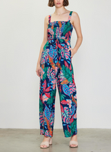 Load image into Gallery viewer, Skies Are Blue- Ula Tropical Print Smocked Jumpsuit