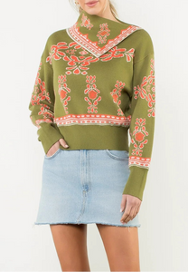 THML Clothing - Long sleeve print sweater