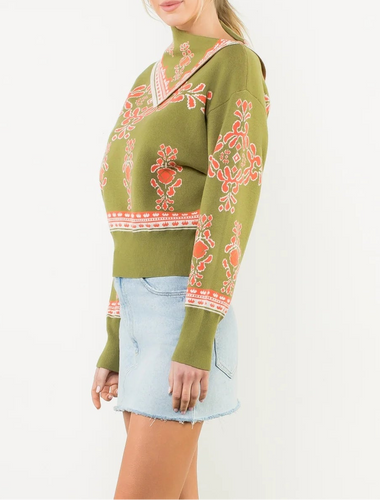 THML Clothing - Long sleeve print sweater