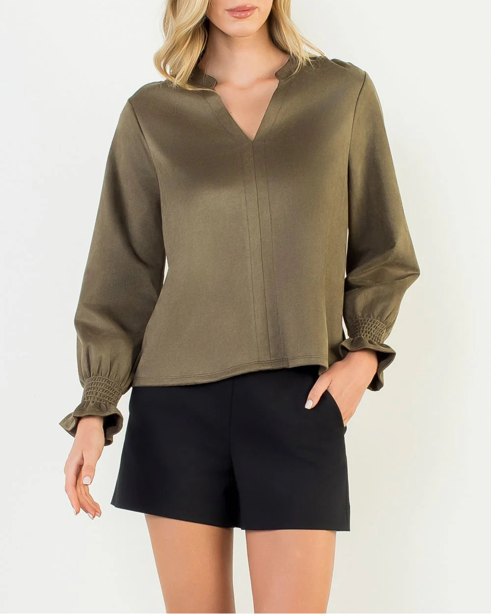 THML Clothing - Long sleeve sueve v neck top