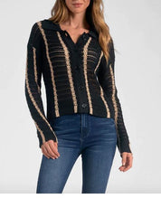 Load image into Gallery viewer, Elan -Vnk Button Down  Sweater  Final Sale Item!