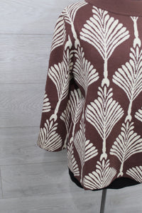 Umgee Clothing- Abstract Print Pullover Sweater