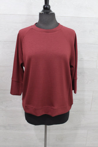 Umgee Clothing - 3/4 Sleeved Drop Shoulder Top