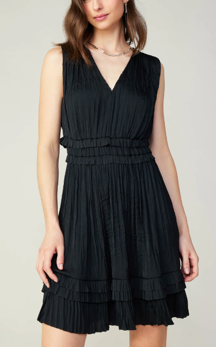 Current Air Women's Aurora Crinkle Pleated Mini Dress