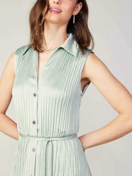 strapless open back dress CURRENT AIR PLEATED SKIRT SWEATER DRESS