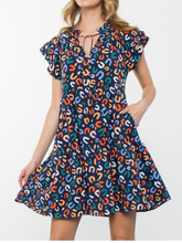 Load image into Gallery viewer, THML Clothing - Flutter Sleeve Print Dress FINAL SALE ITEM