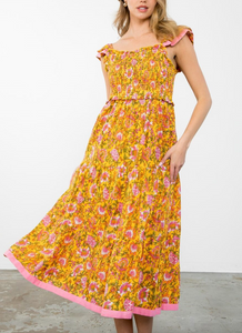 THML Clothing - Floral Tiered Dress FINAL SALE ITEM