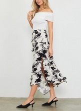 Load image into Gallery viewer, Skies Are Blue- Jacquard Ruffle Midi Skirt