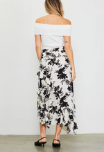 Load image into Gallery viewer, Skies Are Blue- Jacquard Ruffle Midi Skirt