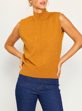 Load image into Gallery viewer, Skies Are Blue- Mock Neck Sleeveless Knit Top