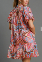 Load image into Gallery viewer, Umgee -Boho Swirl Ruffle Mini Dress