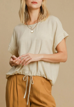 Load image into Gallery viewer, Umgee - Drawstring Linen Blend Top