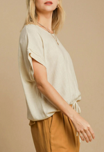 Load image into Gallery viewer, Umgee - Drawstring Linen Blend Top