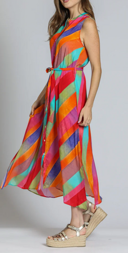 AP.NY - Sleeveless Button Down Maxi Dress