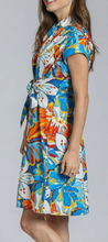 Load image into Gallery viewer, AP.NY - Short Sleeve Shirt Dress With Self Tie