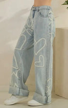 Load image into Gallery viewer, Oli &amp; Hali - Washed Heart Patchwork Denim Jeans