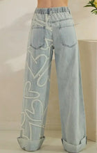 Load image into Gallery viewer, Oli &amp; Hali - Washed Heart Patchwork Denim Jeans