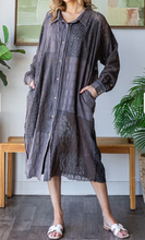 Load image into Gallery viewer, oli &amp; hali - patched lace button up shirt