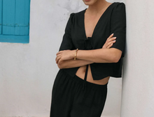 Load image into Gallery viewer, Z Supply - La Belle Linen Cropped Top