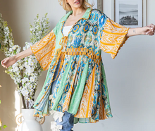 Load image into Gallery viewer, Oli &amp; Hali - PRINTED MIX KIMONO MINI DRESS
