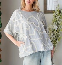 Load image into Gallery viewer, Oli &amp; Hali - ALL OVER HEART PATCHWORK RELAXED CASUAL TOP