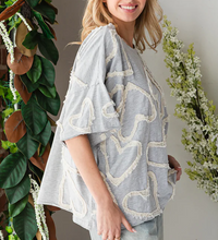 Load image into Gallery viewer, Oli &amp; Hali - ALL OVER HEART PATCHWORK RELAXED CASUAL TOP