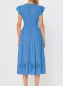 Load image into Gallery viewer, Current Air - V-Neck Flutter Sleeve Midi Dress