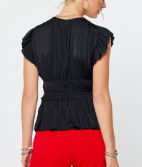 Load image into Gallery viewer, Current Air - Pleated V-Neck with Tie Top Blouse