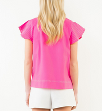 Load image into Gallery viewer, THML - Stitched V-Neck Short Sleeve Top FINAL SALE ITEM
