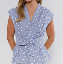 Load image into Gallery viewer, Current Air - Betty Blue Polka Dot Top