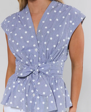 Load image into Gallery viewer, Current Air - Betty Blue Polka Dot Top