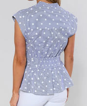 Load image into Gallery viewer, Current Air - Betty Blue Polka Dot Top