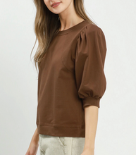 Load image into Gallery viewer, Umgee - Puff Sleeve Pullover Sweatshirt Top