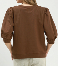 Load image into Gallery viewer, Umgee - Puff Sleeve Pullover Sweatshirt Top
