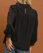 Load image into Gallery viewer, Umgee - Polka Dot Smocked Detail Puff Sleeve Blouse